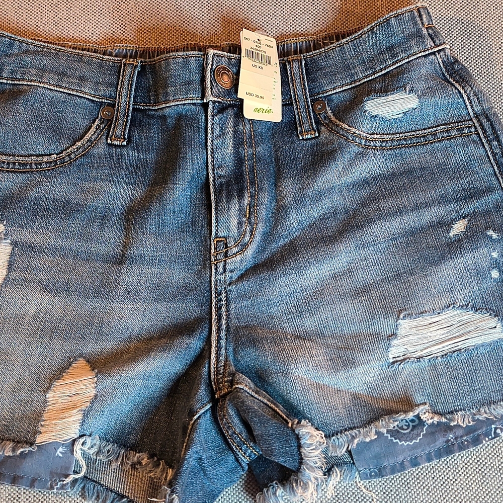 Denim Blue Distressed Women's Shorts